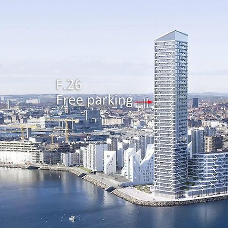 26-Etage Lejlighed Med Utrolig Havudsigt Århus Eksteriør billede