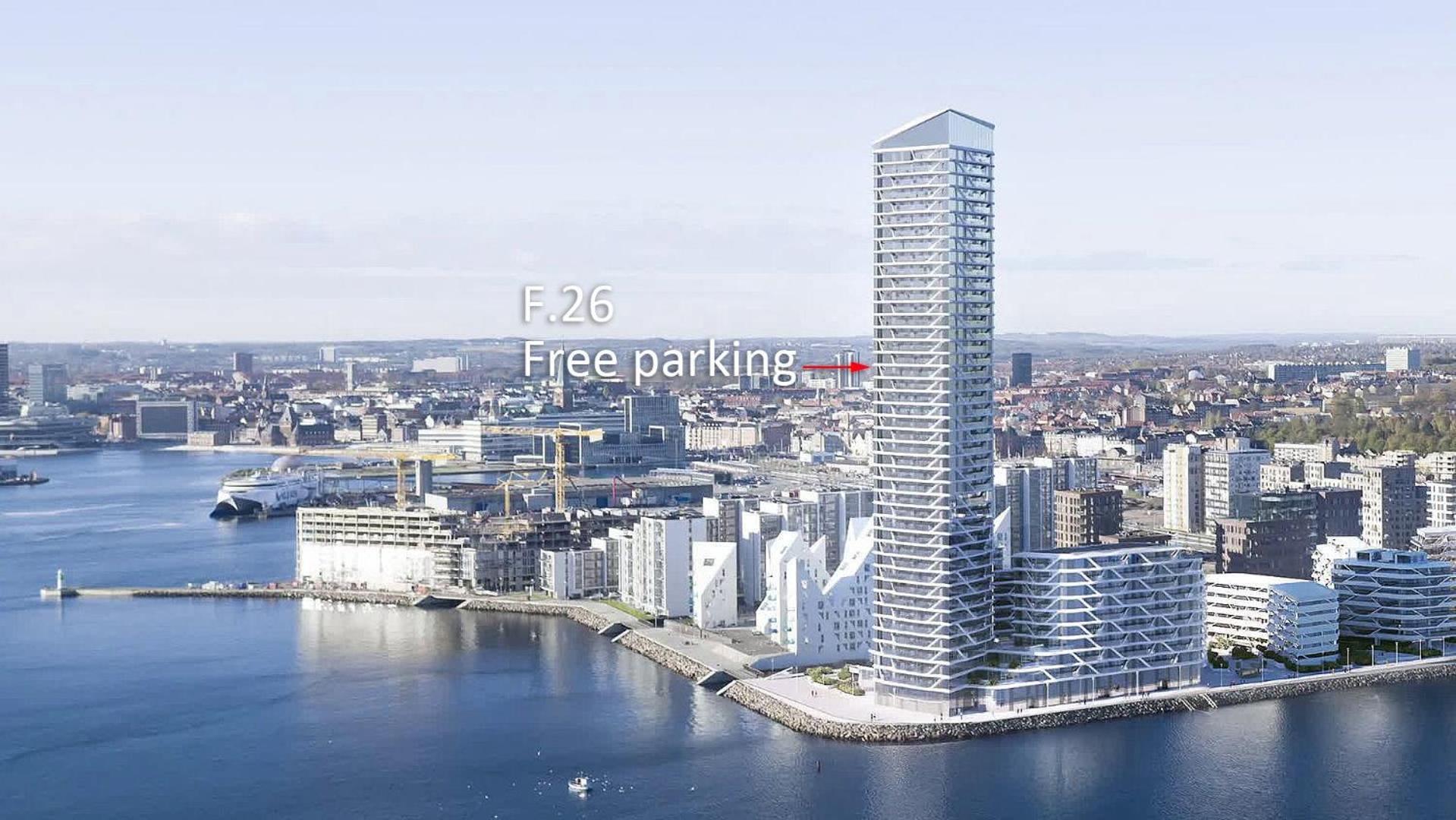 26-Etage Lejlighed Med Utrolig Havudsigt Århus Eksteriør billede